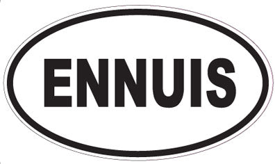 ENNUIS - Oval Sticker