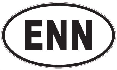 ENN - 3 Letter Initials Oval Magnet