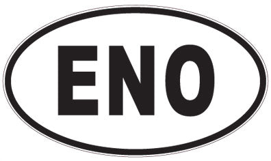ENO - 3 Letter Initials Oval Magnet