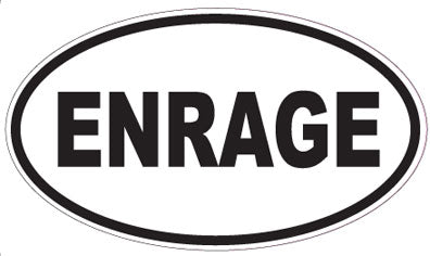 ENRAGE - Oval Sticker