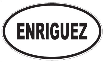 ENRIGUEZ - Oval Sticker