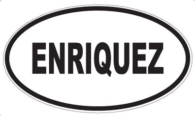ENRIQUEZ - Oval Sticker