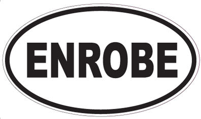 ENROBE - Oval Sticker