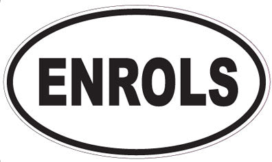 ENROLS - Oval Sticker
