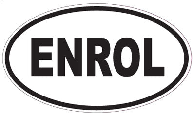ENROL - Oval Magnet