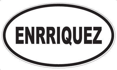 ENRRIQUEZ - Oval Magnet