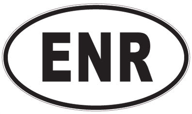 ENR - 3 Letter Initials Oval Magnet