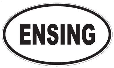 ENSING - Oval Sticker