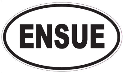 ENSUE - Oval Sticker
