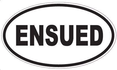 ENSUED - Oval Sticker