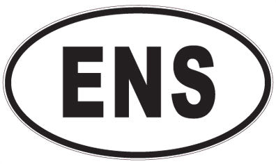 ENS - 3 Letter Initials Oval Magnet