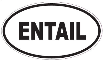 ENTAIL - Oval Sticker