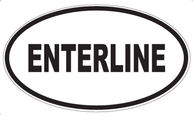 ENTERLINE - Oval Sticker