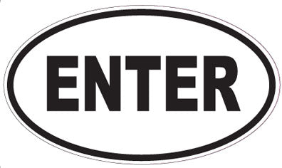 ENTER - Oval Magnet
