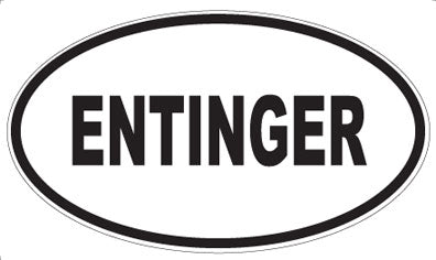 ENTINGER - Oval Sticker