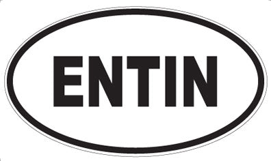 ENTIN - Oval Magnet