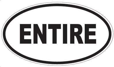 ENTIRE - Oval Sticker