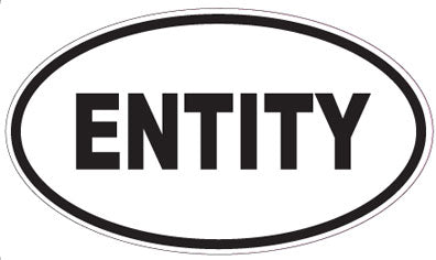 ENTITY - Oval Sticker