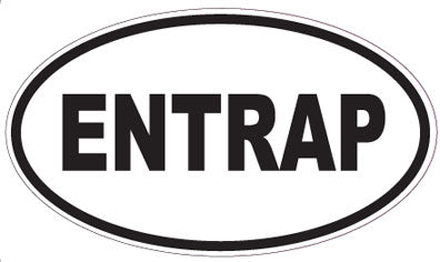ENTRAP - Oval Sticker