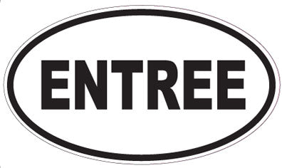 ENTREE - Oval Sticker