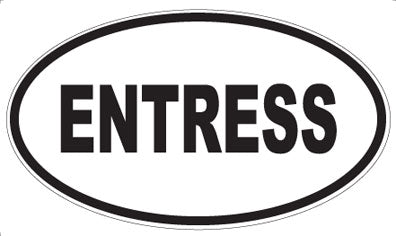ENTRESS - Oval Sticker