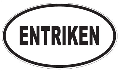 ENTRIKEN - Oval Sticker