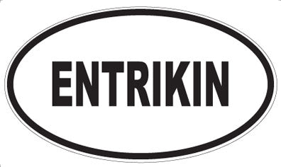 ENTRIKIN - Oval Sticker