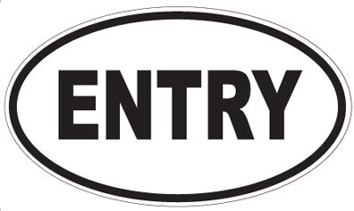 ENTRY - Oval Magnet