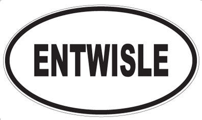 ENTWISLE - Oval Sticker