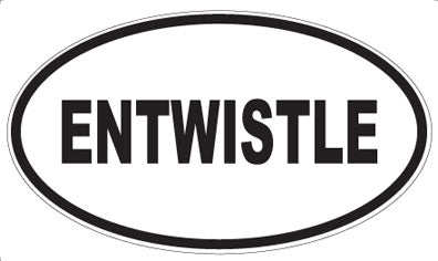 ENTWISTLE - Oval Sticker