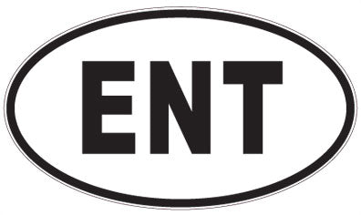 ENT - 3 Letter Initials Oval Magnet