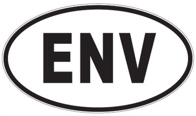 ENV - 3 Letter Initials Oval Magnet