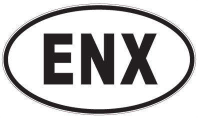 ENX - 3 Letter Initials Oval Magnet