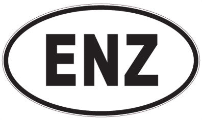 ENZ - 3 Letter Initials Oval Magnet