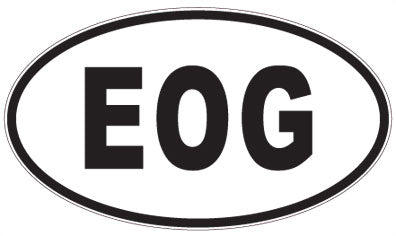 EOG - 3 Letter Initials Oval Magnet