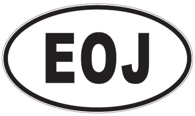 EOJ - 3 Letter Initials Oval Magnet