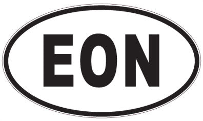 EON - 3 Letter Initials Oval Magnet