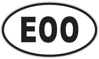 EOO - 3 Letter Initials Oval Magnet