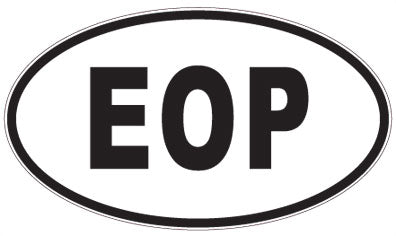EOP - 3 Letter Initials Oval Magnet
