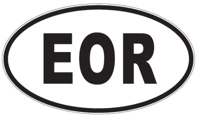 EOR - 3 Letter Initials Oval Magnet