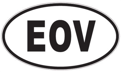 EOV - 3 Letter Initials Oval Magnet