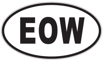 EOW - 3 Letter Initials Oval Magnet
