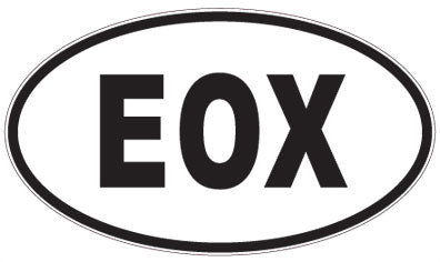 EOX - 3 Letter Initials Oval Magnet