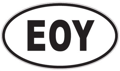 EOY - 3 Letter Initials Oval Magnet