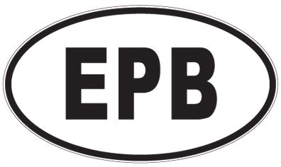 EPB - 3 Letter Initials Oval Magnet