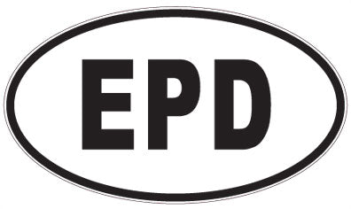 EPD - 3 Letter Initials Oval Magnet