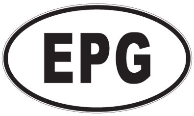 EPG - 3 Letter Initials Oval Magnet