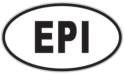 EPI - 3 Letter Initials Oval Magnet