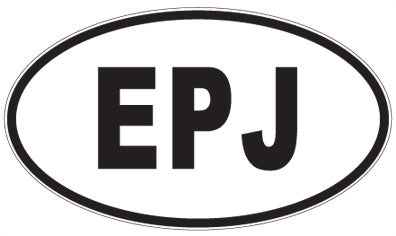 EPJ - 3 Letter Initials Oval Magnet
