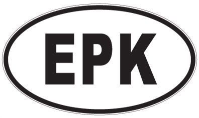 EPK - 3 Letter Initials Oval Magnet